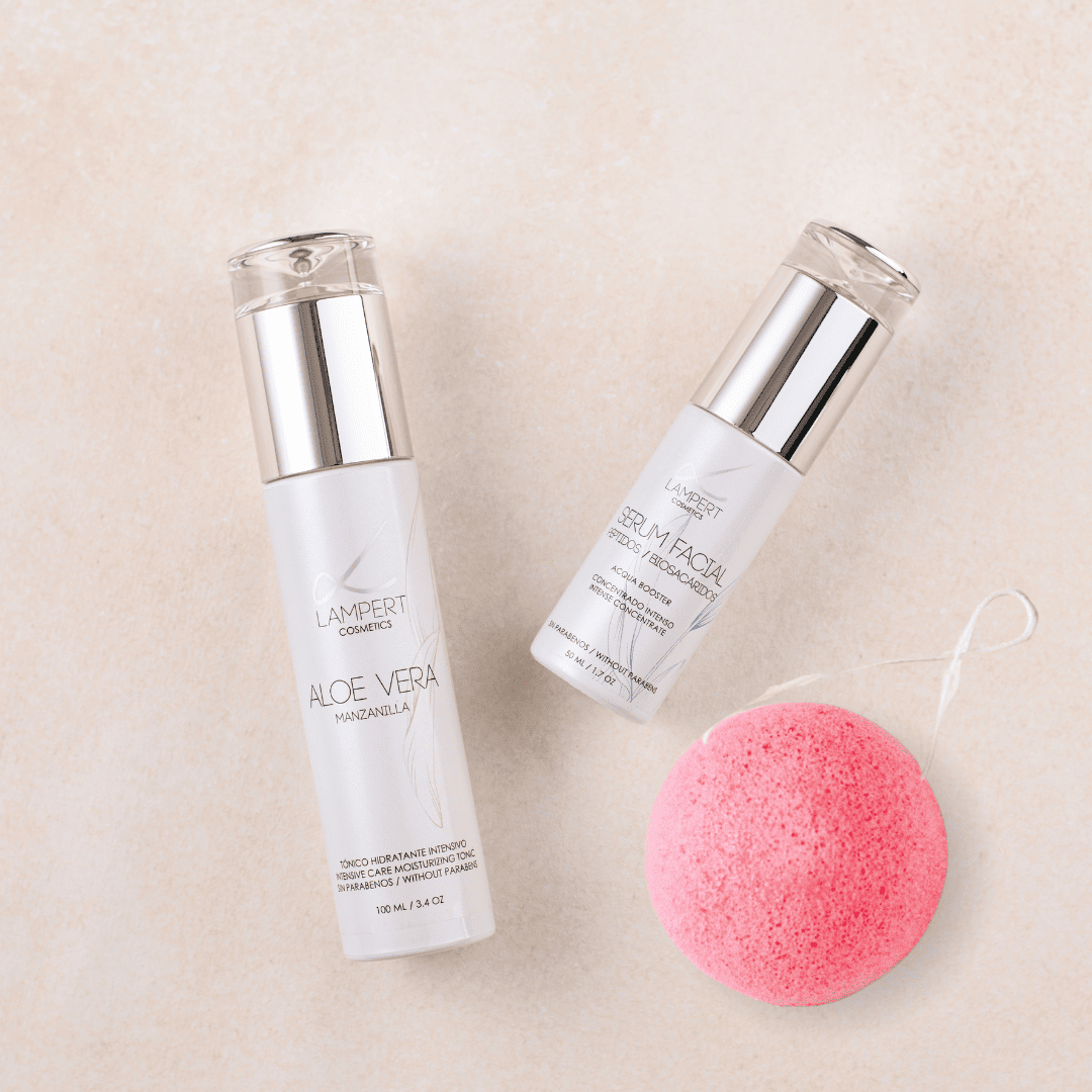 Pack Skincare Anti-Acné + Estuche de Regalo: Tónico Aloe Vera, Sérum y Esponja Konjac
