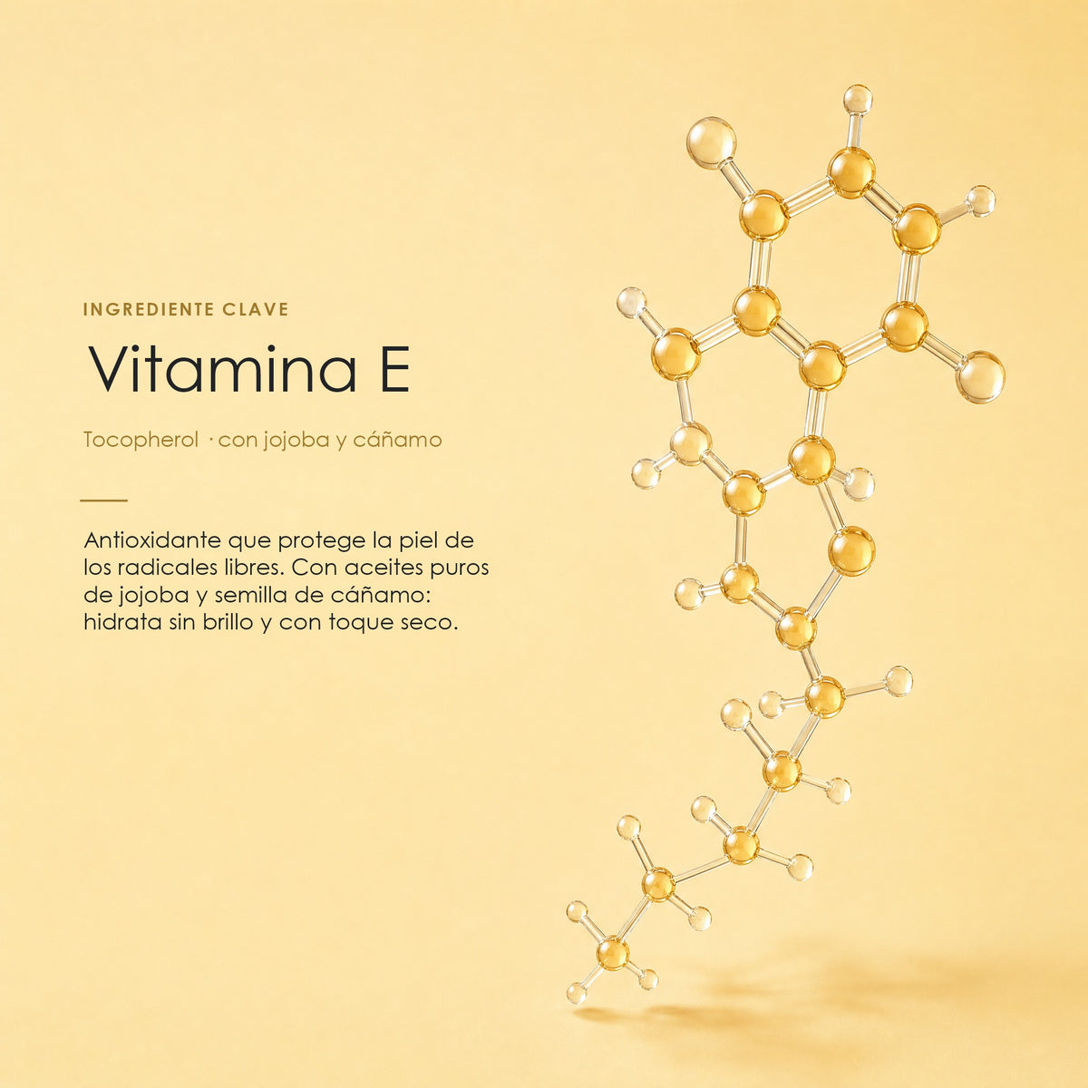 Vitamina E, ingrediente clave del Aceite Facial Lampert