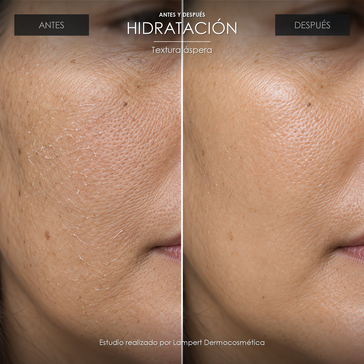 Antes y después: hidratación y textura